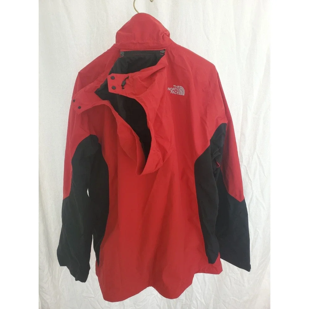 The‎ North Face HyVent Shell Jacket Red Black Hooded Mens XL Coat